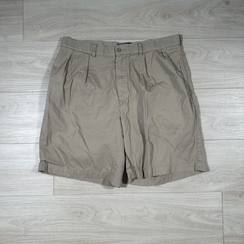 Vintage Polo Ralph Lauren Tyler Beige Tan Chino Shorts Mens Size 35 100% Cotton